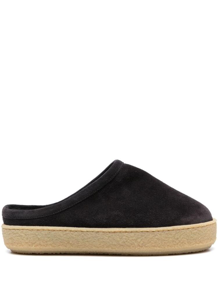 ISABEL MARANT Fozee suede flatform mules - Black Cover