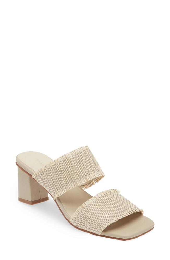 Chocolat Blu Dom Slide Sandal in Cream Raffia Cover