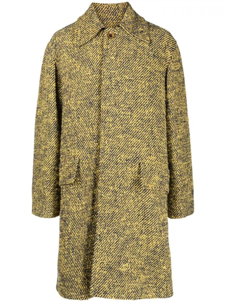 Wales Bonner André single-breasted coat - Yellow Cover