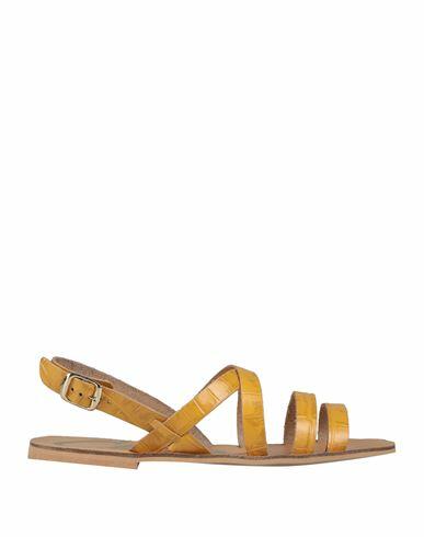 Cuplé Woman Sandals Ocher Soft Leather Cover