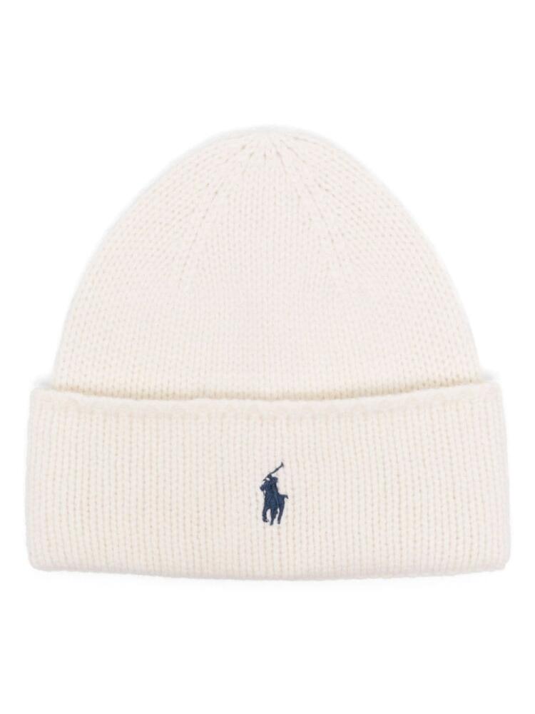 Polo Ralph Lauren Polo Pony-embroidered beanie hat - Neutrals Cover