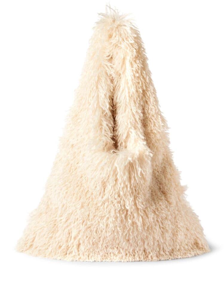 MSGM faux-fur tote bag - Neutrals Cover