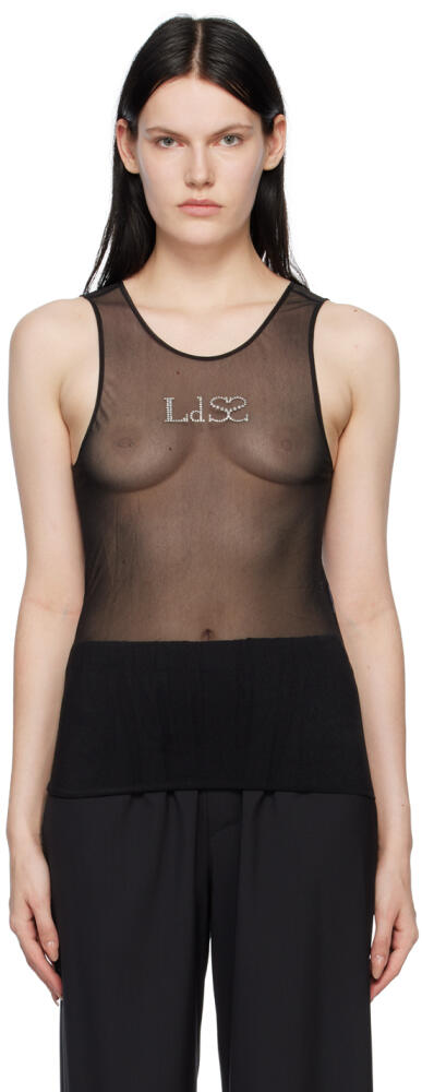 Ludovic de Saint Sernin Black Crystal Tank Top Cover