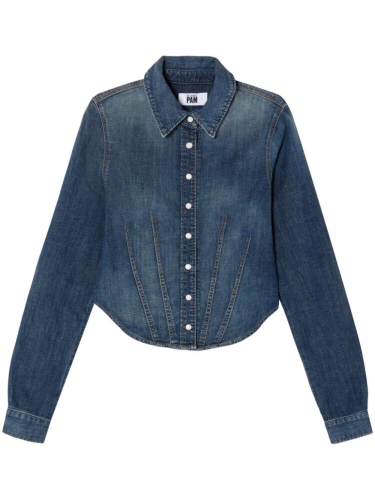 RE/DONE x Pamela Anderson denim shirt - Blue Cover