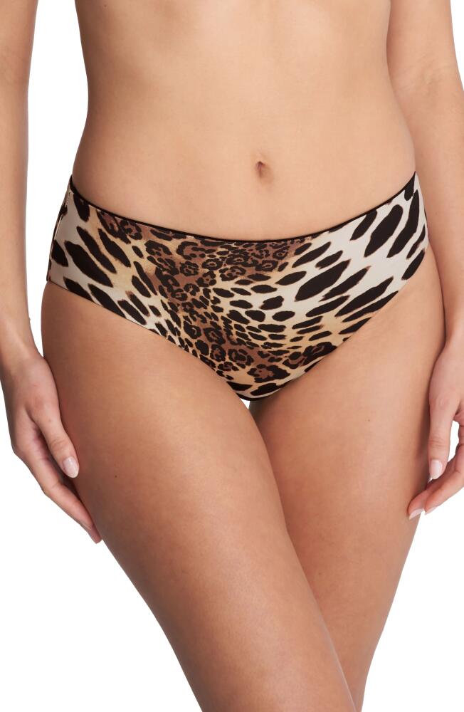 Natori Reversible Bikini Bottoms in Luxe Leopard /Black Cover