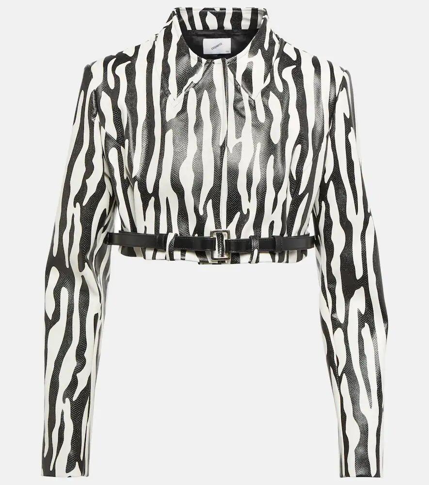 Coperni Zebra-print cropped blazer Cover