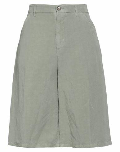 Berwich Woman Shorts & Bermuda Shorts Light green Lyocell, Linen Cover