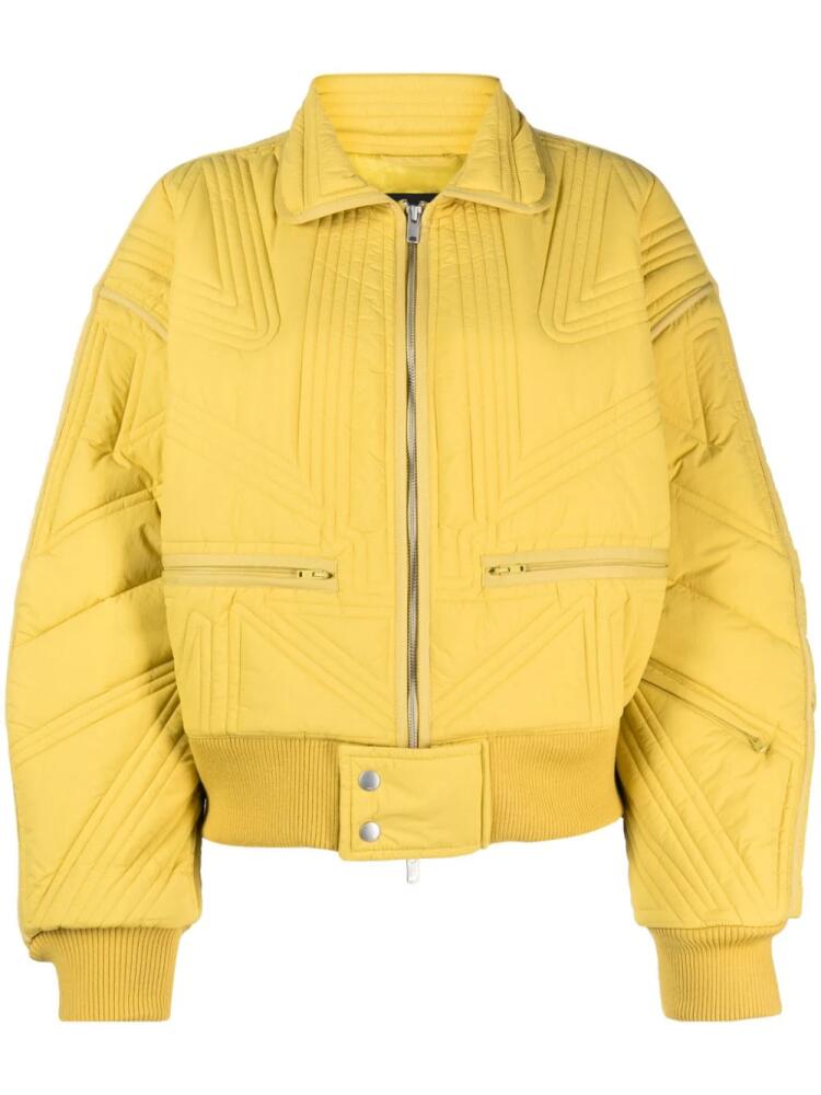 Y-3 quilted puffer jacket - Yellow Cover