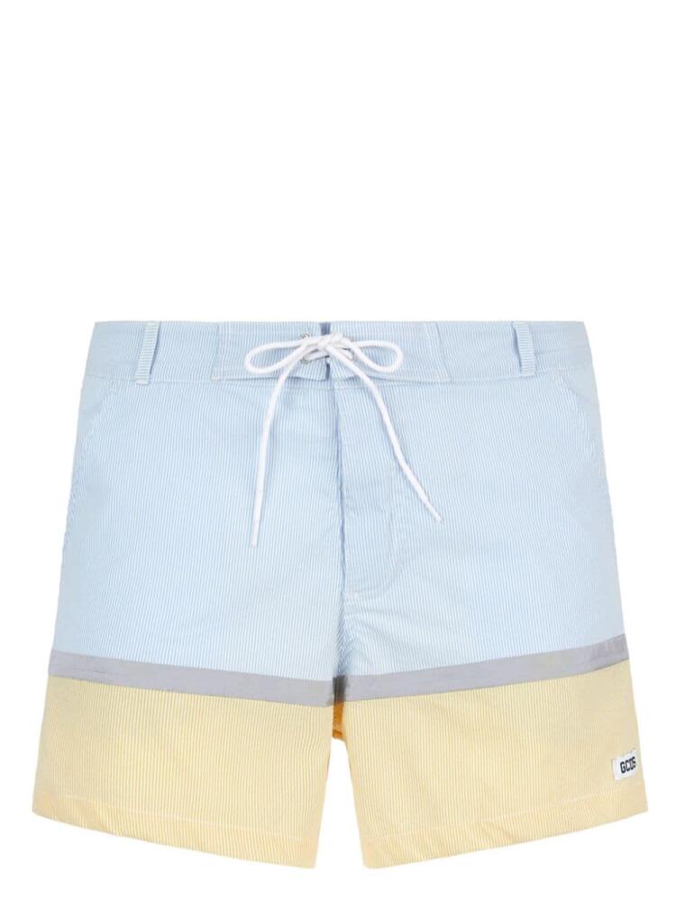 GCDS striped drawstring swim shorts - Blue Cover