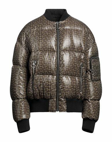 Balmain Man Puffer Sage green Polyamide, Polyester, Elastane Cover