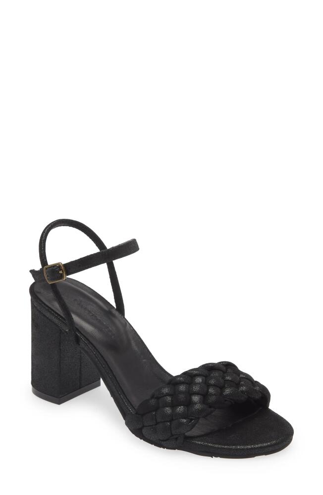 Chocolat Blu Chaya Braided Block Heel Sandal in Black Shimmer Cover