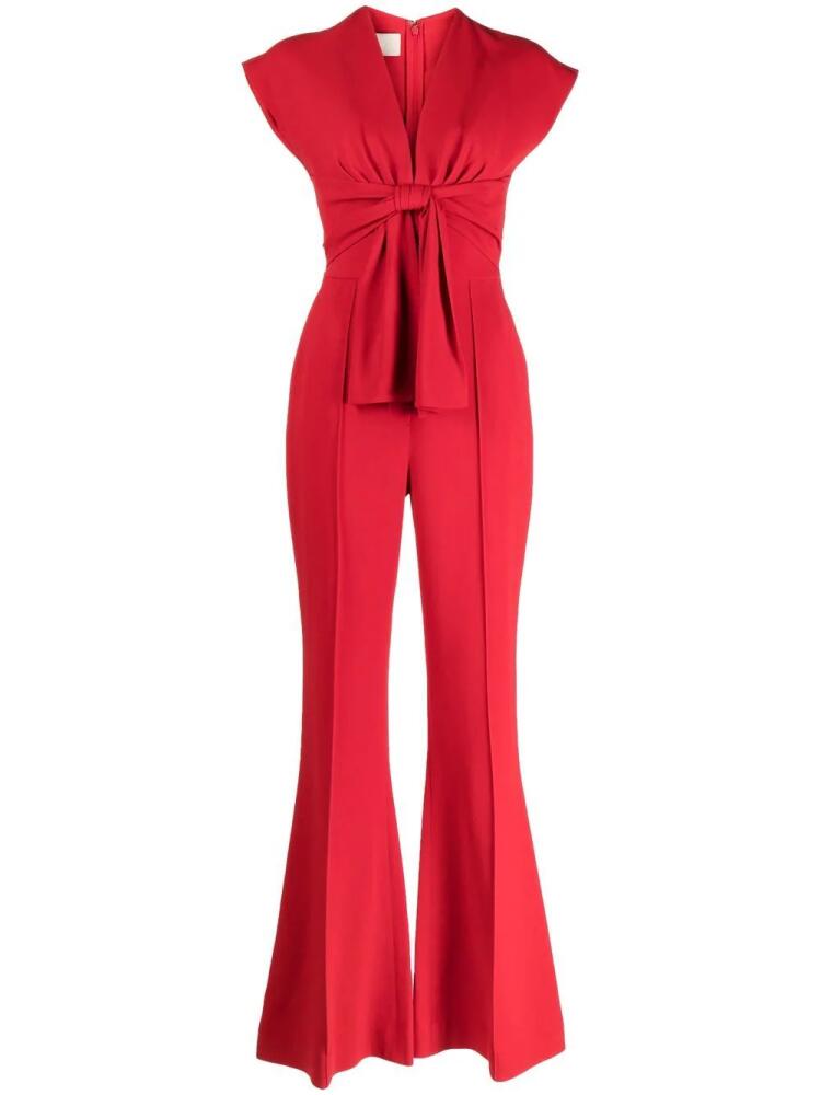 Elie Saab bow-detail flared jumpsuit Cover