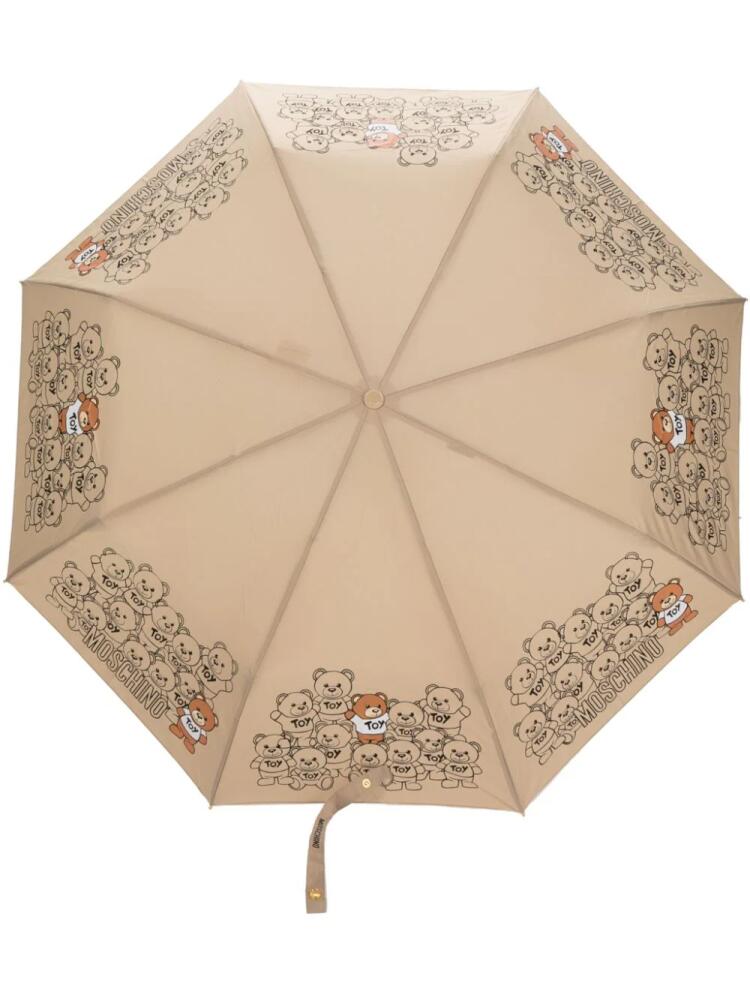 Moschino Teddy Bear compact umbrella - Neutrals Cover