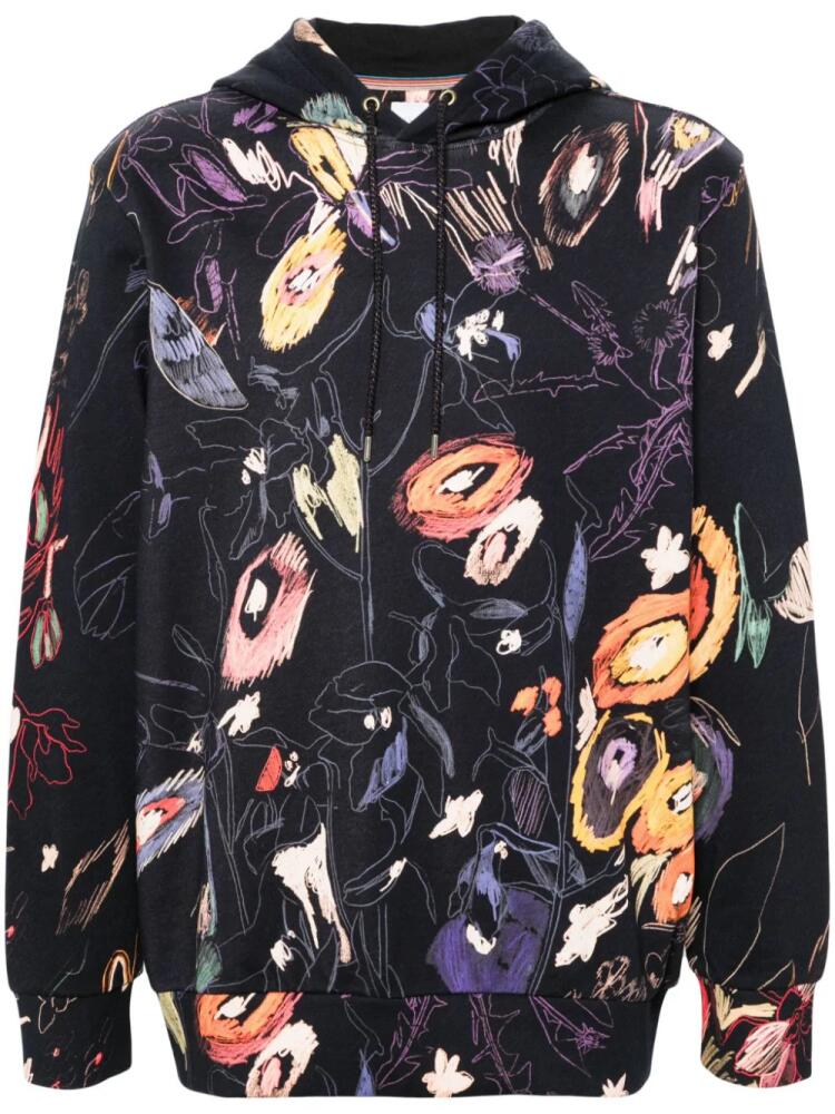 Paul Smith Sketchbook Botanical organic cotton hoodie - Black Cover