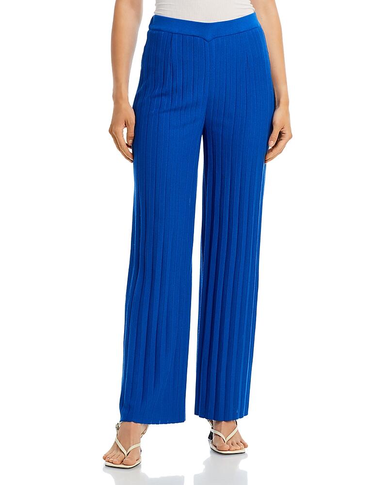 Misook Ribbed Knit Wide Leg Pants Cover