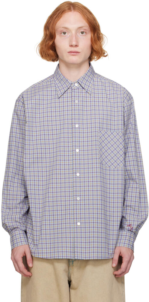 Acne Studios Blue Check Shirt Cover