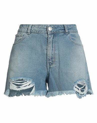 My Twin Twinset Woman Denim shorts Blue Cotton Cover