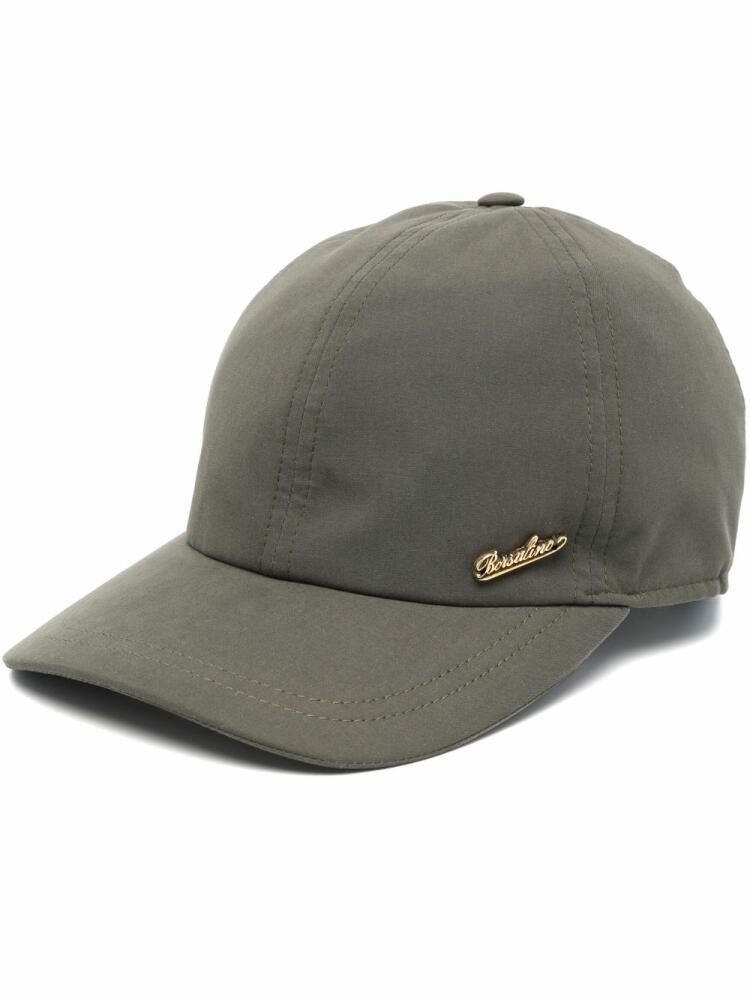 Borsalino embroidered-logo cap - Green Cover