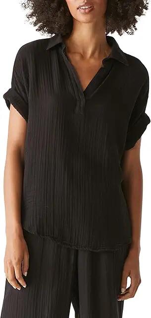 Michael Stars Gigi Popover Top (Black) Women's Clothing Cover