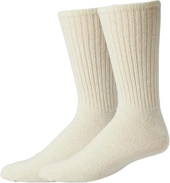 Wigwam 625 Original Wool Athletic Sock, 2-Pack (White) Crew Cut Socks Shoes Cover