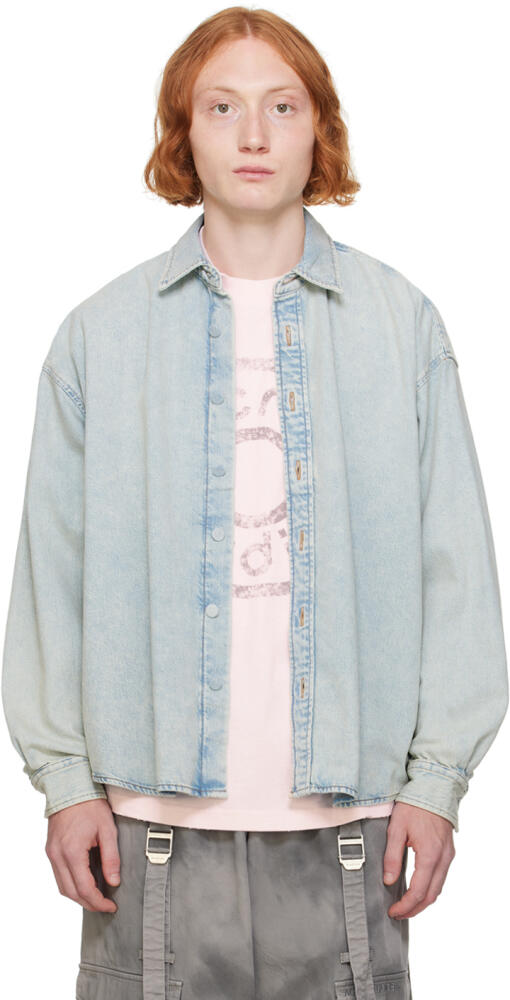 Acne Studios Blue Spread Collar Denim Shirt Cover