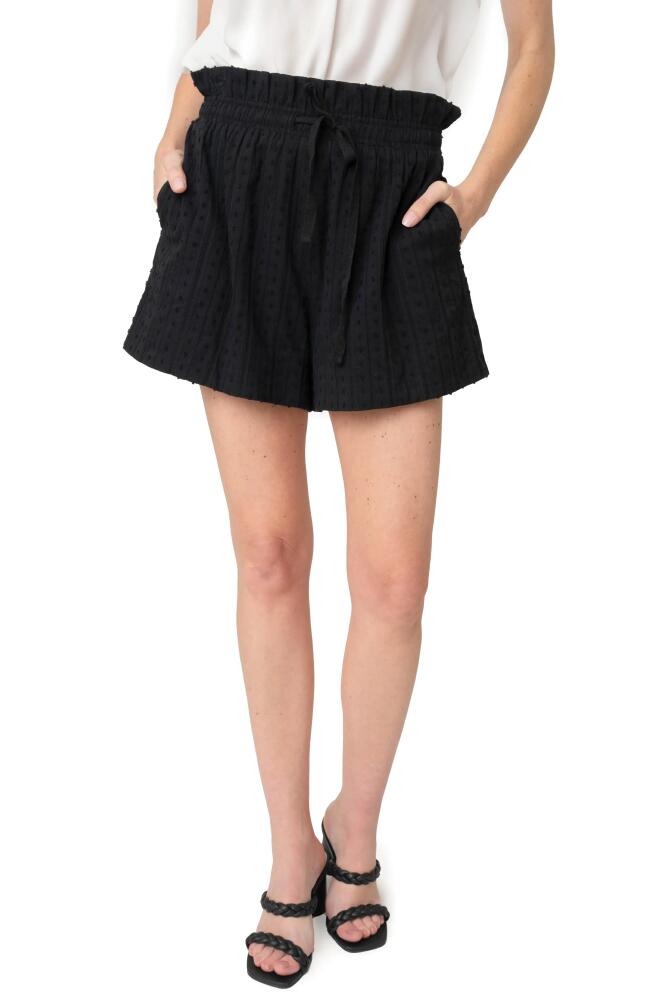 GIBSONLOOK Paperbag Waist Cotton Shorts in Black Cover