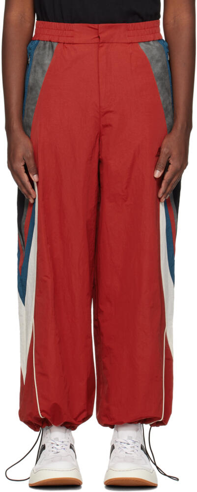 ADER error Red Paneled Track Pants Cover