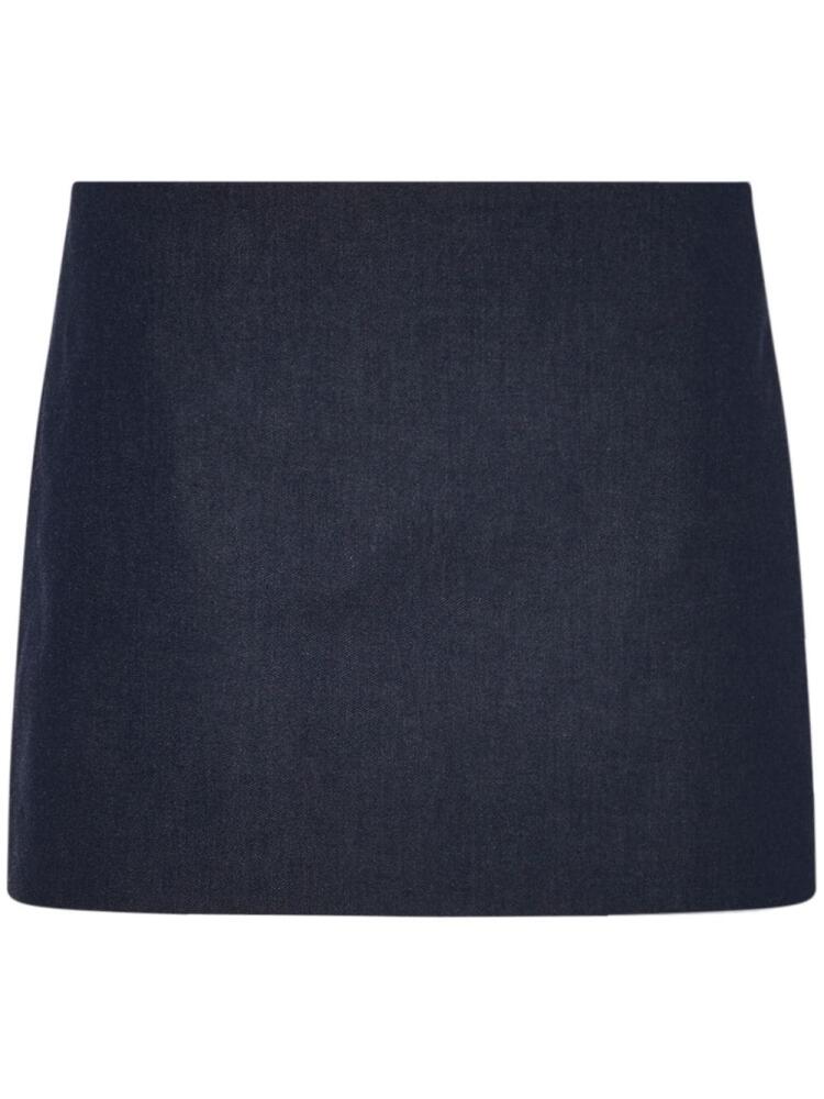 Rosetta Getty twill mini skirt - Blue Cover