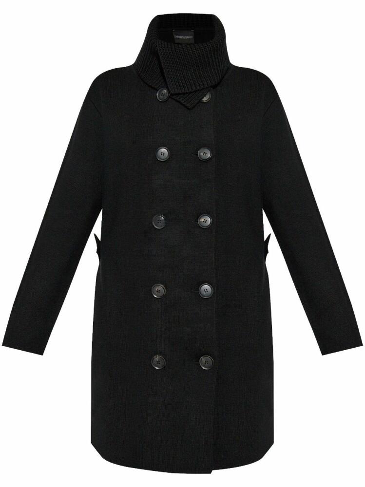 Emporio Armani double-breasted wool coat - Black Cover