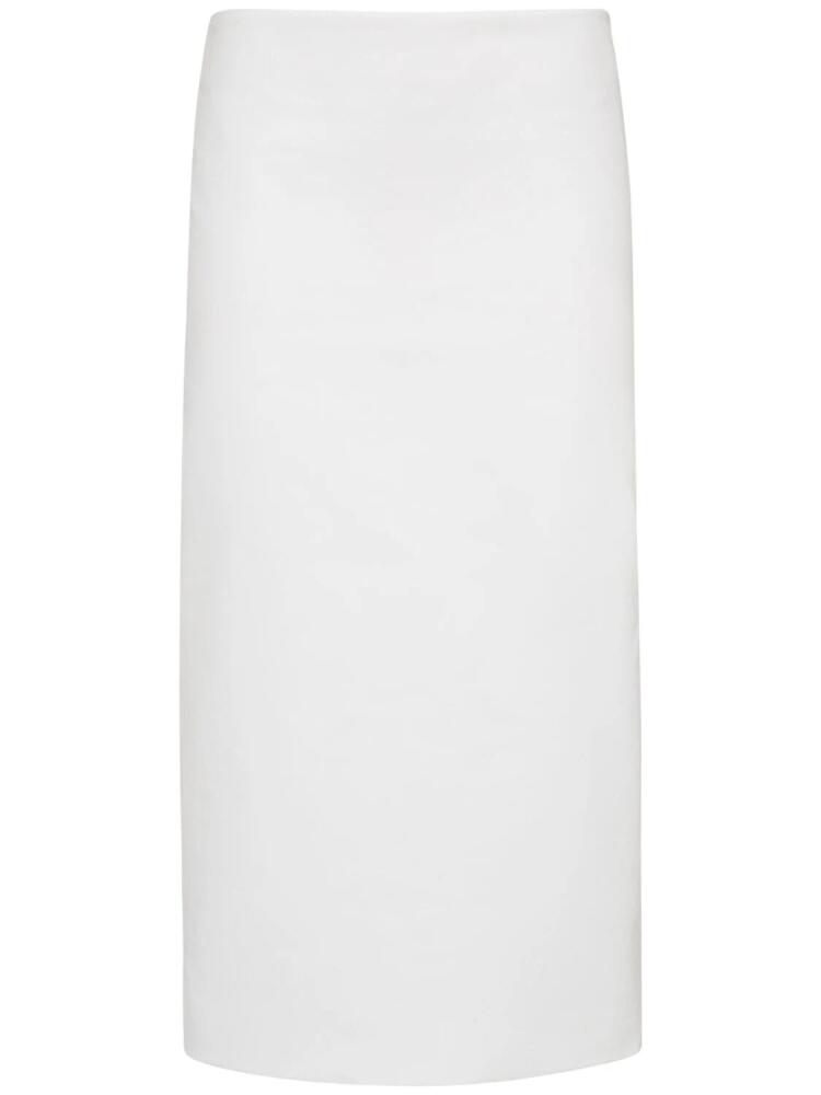 SPORTMAX Accordo1234 Washed Cotton Midi Skirt Cover