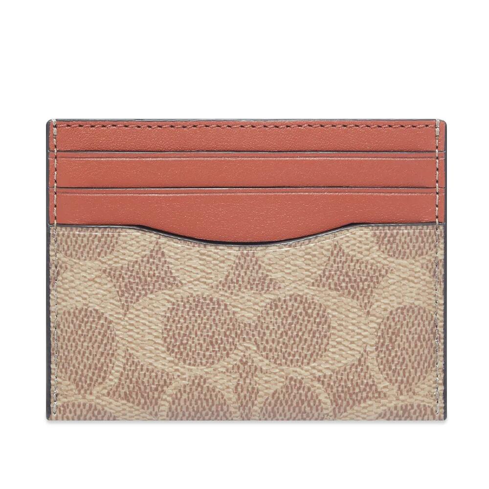 Coach Men's Signature Card Holder in Tan/Rust Cover