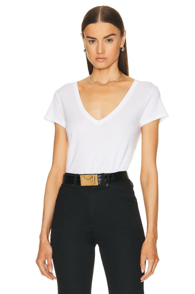 Enza Costa Perfect V Top in White Cover