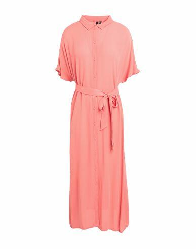 Vero Moda Woman Midi dress Salmon pink EcoVero viscose Cover