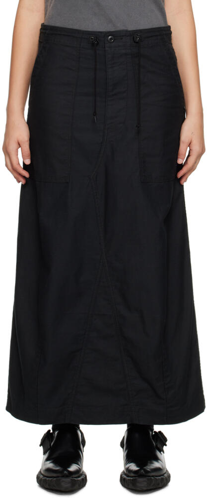 NEEDLES Black String Fatigue Midi Skirt Cover