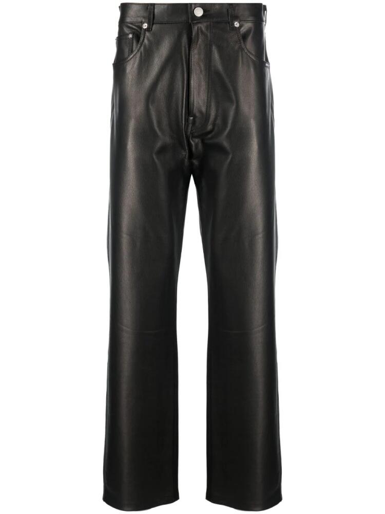 VTMNTS straight-leg leather trousers - Black Cover