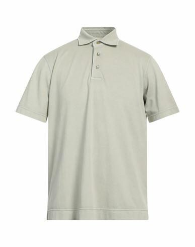 Circolo 1901 Man Polo shirt Sage green Cotton, Elastane Cover