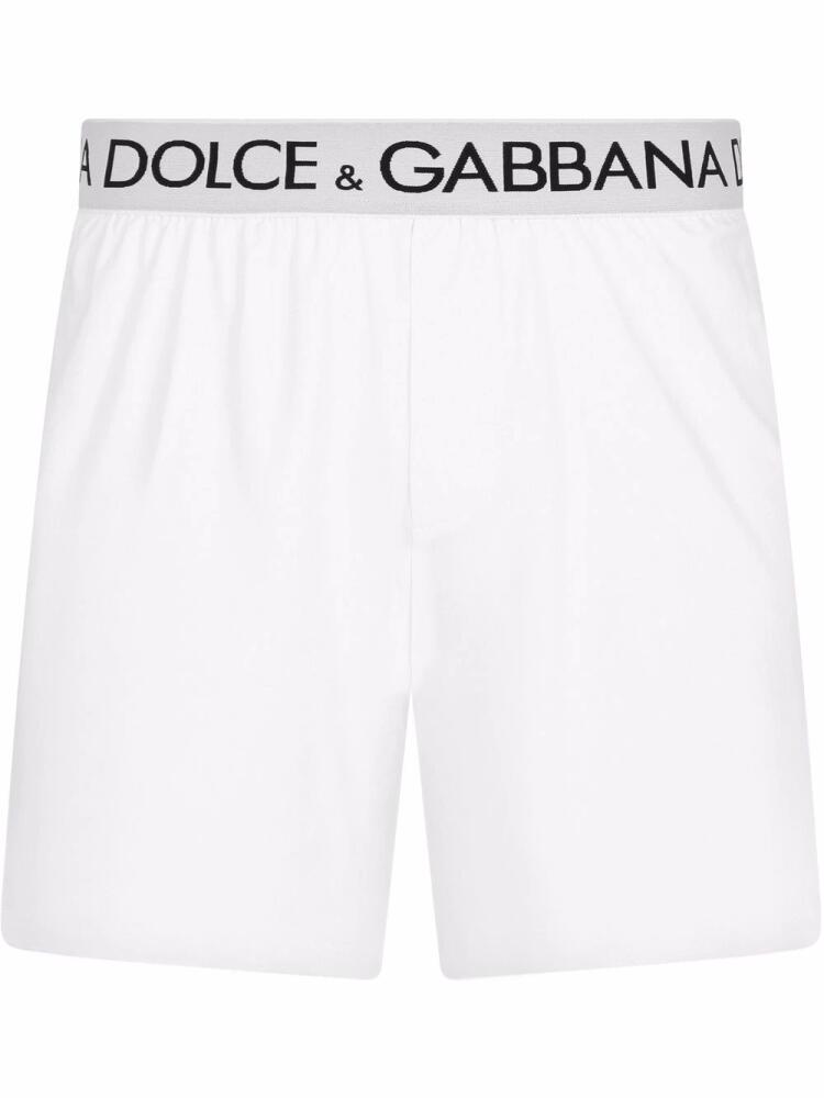 Dolce & Gabbana logo-waistband boxer shorts - White Cover