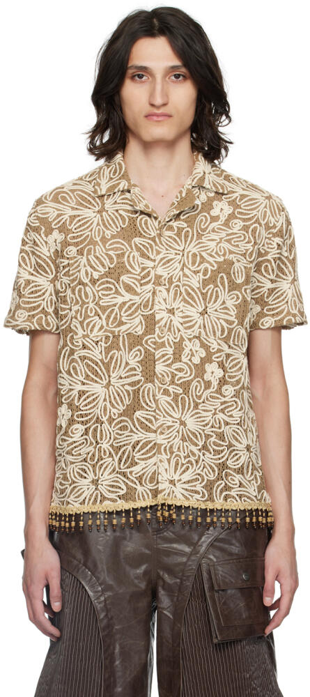 Andersson Bell Beige Flower Shirt Cover