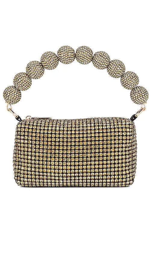 BTB Los Angeles Marbella Crystal Clutch in Metallic Gold Cover