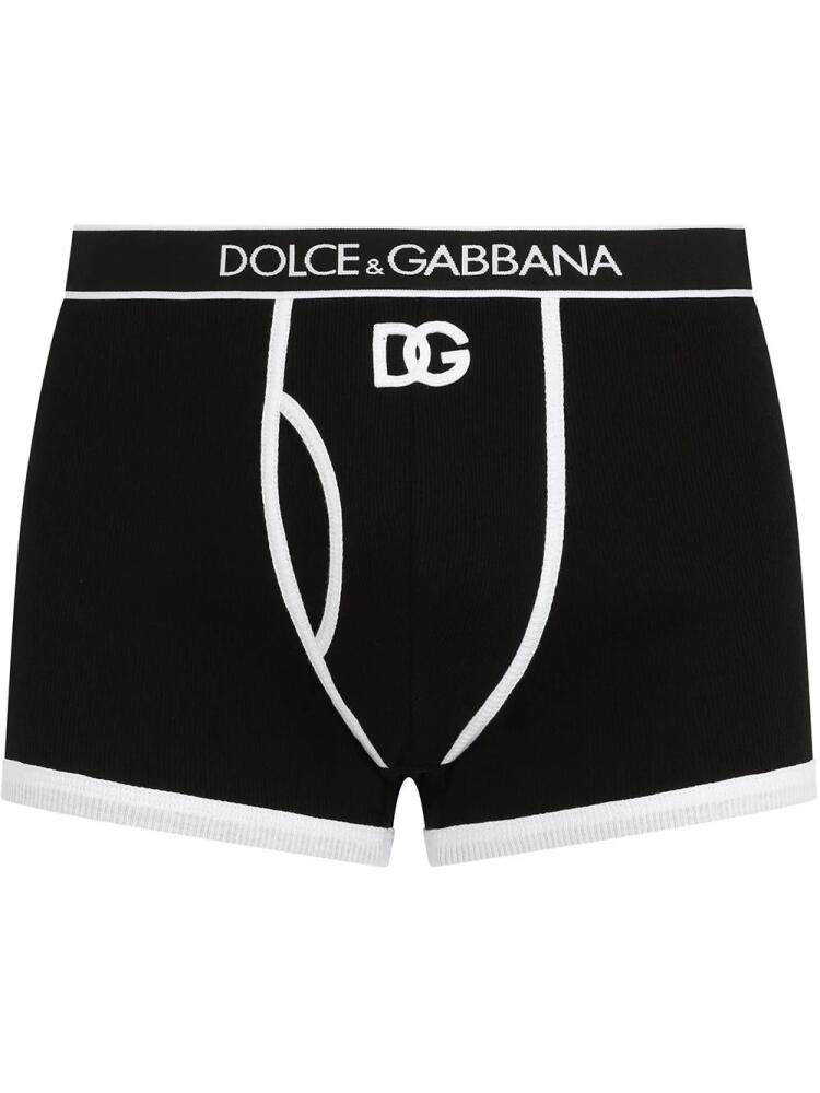 Dolce & Gabbana DG-logo ribbed boxer briefs - Black Cover