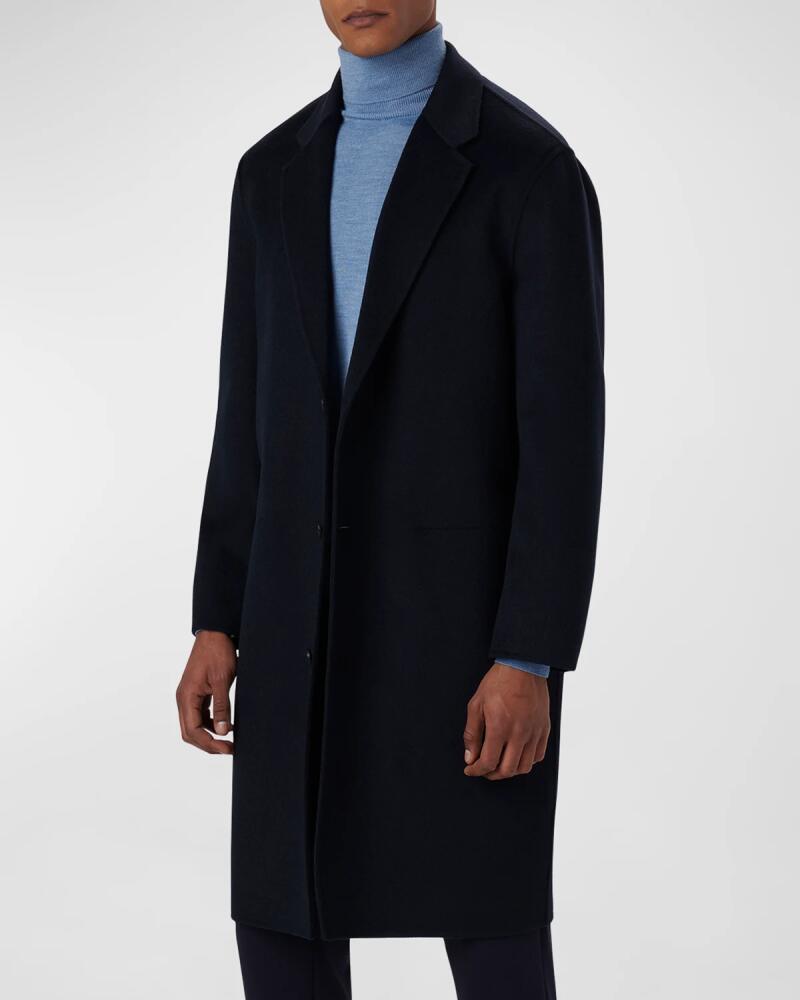 Bugatchi Men's 3-Button Solid Overcoat Cover