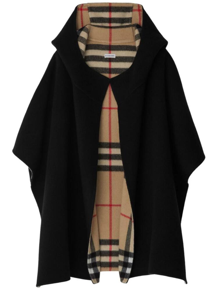 Burberry hooded cashmere cape - Black Cover