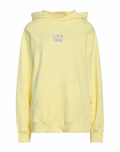 Livincool Woman Sweatshirt Light yellow Cotton Cover