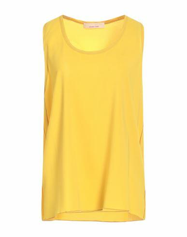 Liviana Conti Woman Top Yellow Viscose, Elastane Cover