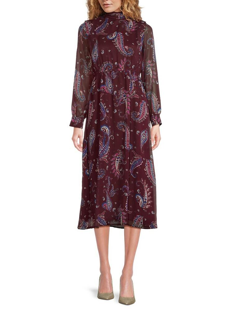 Area Stars Women's Paisley Midi Dress - Burgundy Cover