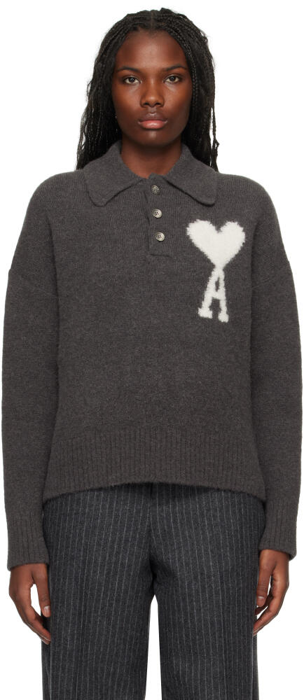 AMI Paris Gray Ami de Coeur Polo Cover