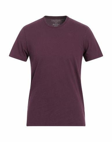 Majestic Filatures Man T-shirt Deep purple Organic cotton, Recycled cotton Cover