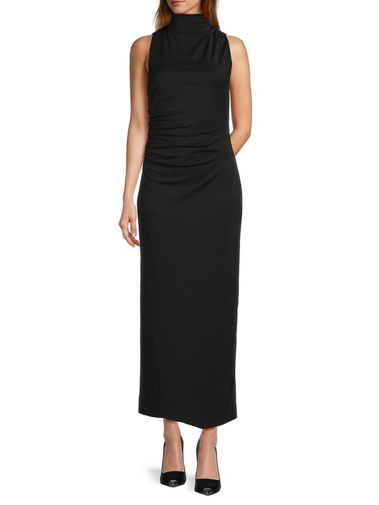 Area Stars Women's Ruched Jersey Maxi Dress - Black Cover