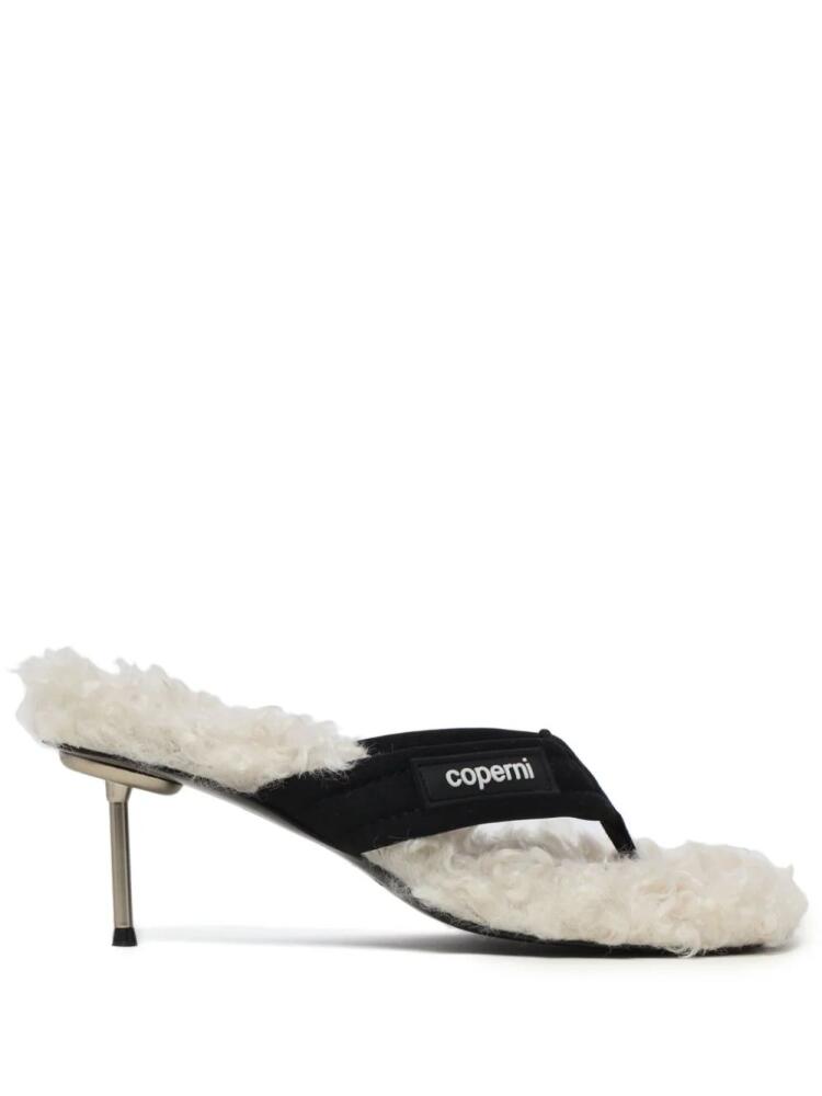 Coperni 55mm logo-appliqué T-bar sandals - Neutrals Cover