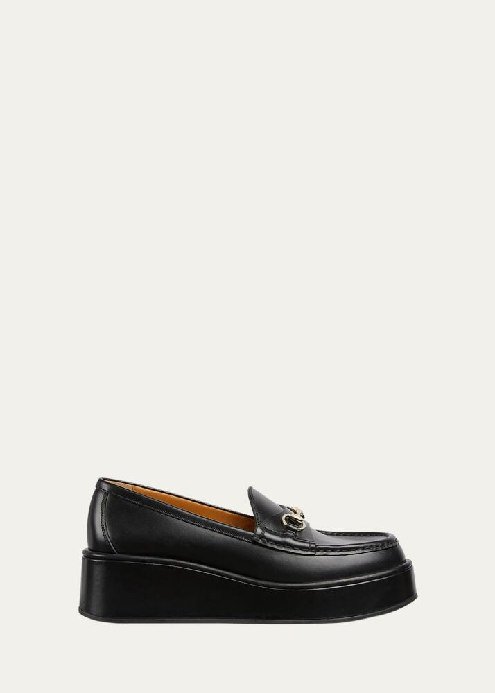 Gucci Idle Leather Bit Platform Loafers Cover